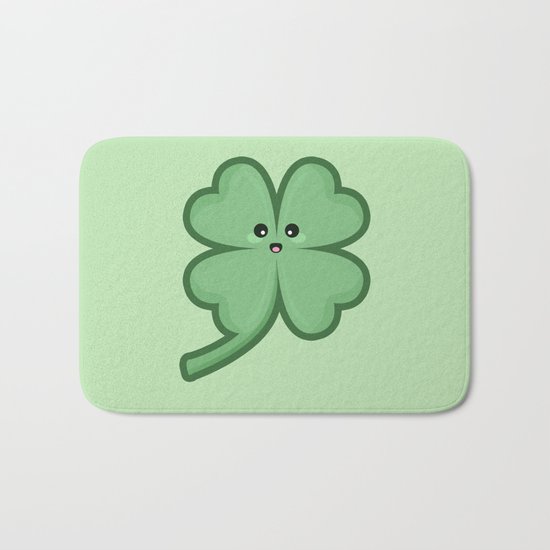Kawaii Clover Bath Mat