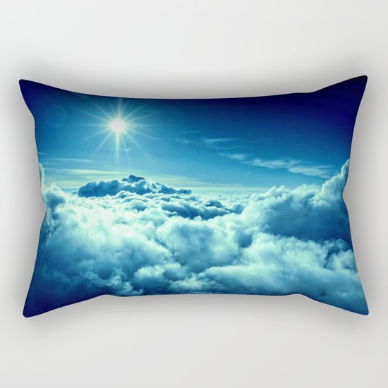 Sky Blue Clouds Rectangular Pillow