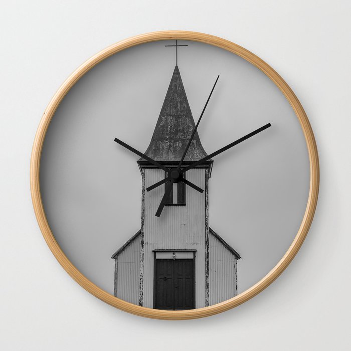Old Church in Iceland Wall Clock