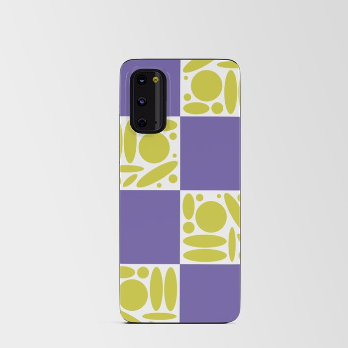 Geometric modern shapes checkerboard 21 Android Card Case