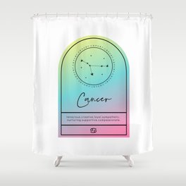 Cancer Zodiac | Gradient Arch Shower Curtain