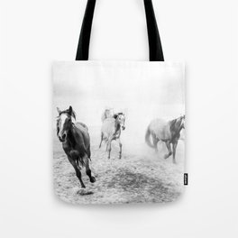 Running with the horses Tote Bag
