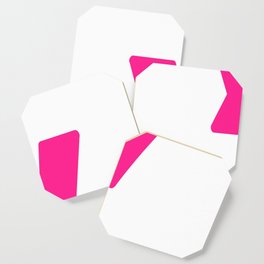 y (Dark Pink & White Letter) Coaster
