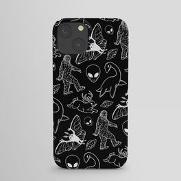 Cryptid Pattern: White Lines iPhone Case