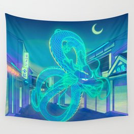 Neon Dragon Wall Tapestry