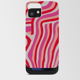 pink zebra stripes iPhone Card Case