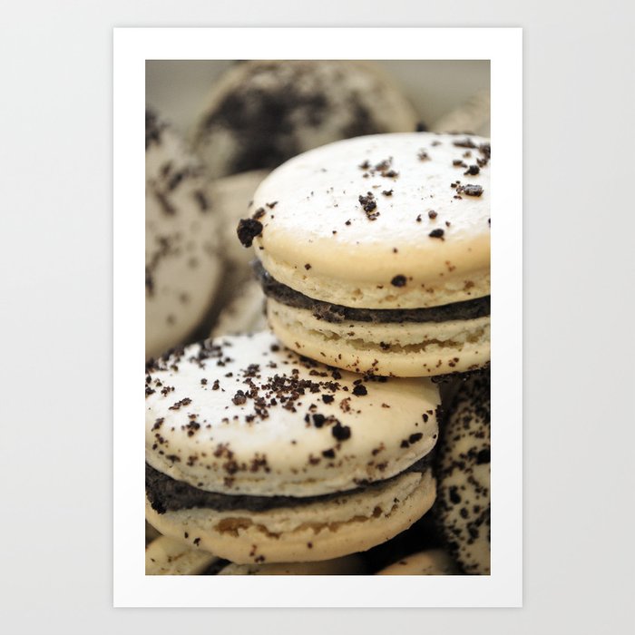 Cookies N Cream French Macaron Art Print