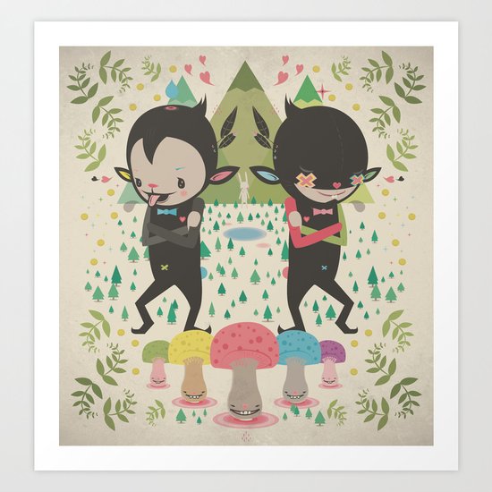 MAGIC LAVA 山 GOLD COINS Art Print