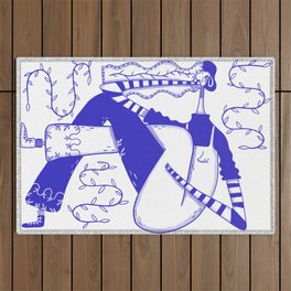 Stylish Girl Outdoor Rug