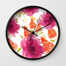Lily Lilac Love Wall Clock