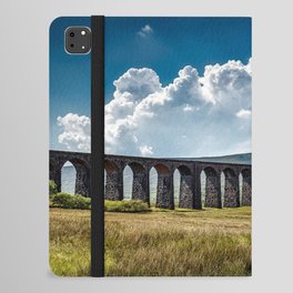 Great Britain Photography - Ribblehead Viaduct Under The Blue Sky iPad Folio Case