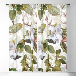 Vintage & Shabby Chic - Spring Flowers Magnolia Botanical Garden Blackout Curtain