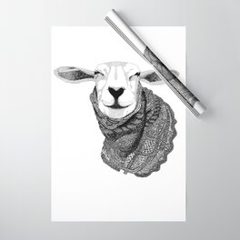 Knitting Sheep Wrapping Paper