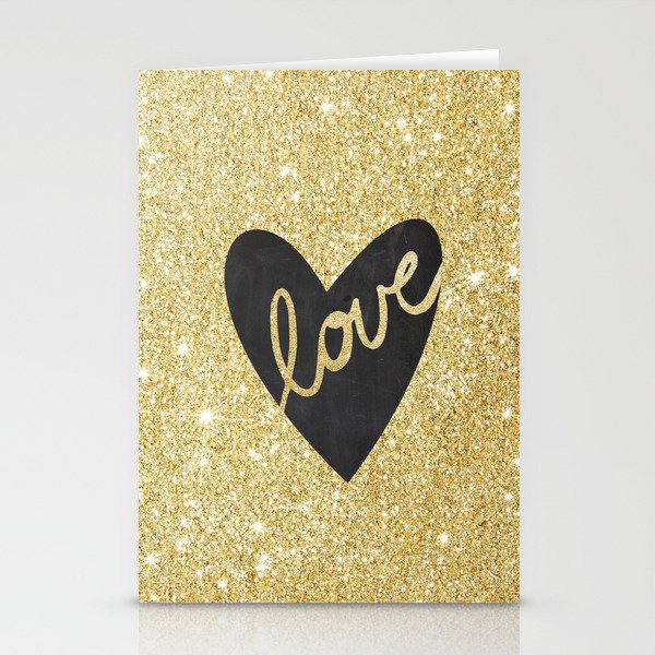 Love Is All You Need Black Gold Art Print Kitchen Art Printable
