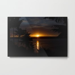Puget Sound Sunset Metal Print
