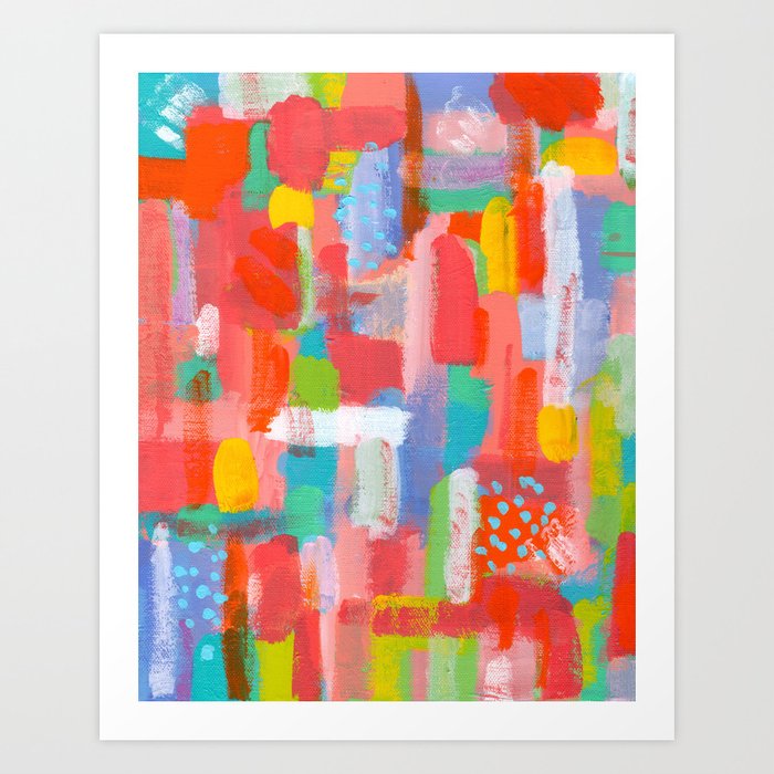 Life Is Such A Nice Thing 2 Abstract Expressionism Painting Pastel Color Modern Art Art Print By Lennaarty