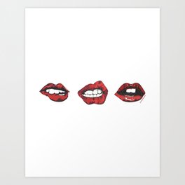 Lips-Horizontal Art Print