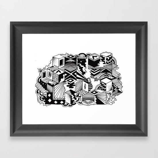 Cube-ular Framed Art Print