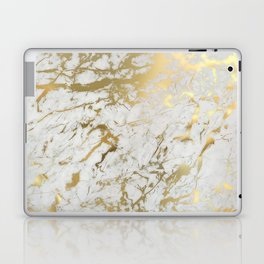 Gold marble Laptop Skin