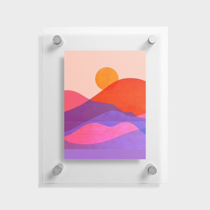 Abstraction_SUN_OCEAN_BEACH_Minimalism_010A Floating Acrylic Print