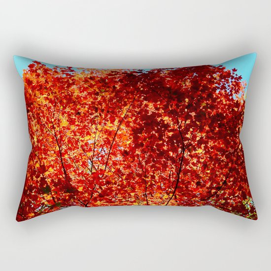 Red Maple Explosion Rectangular Pillow