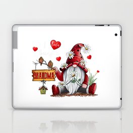 Gnome Daisy - I Love Being A Grandma Gnome Mother's day T-Shirt Laptop & iPad Skin