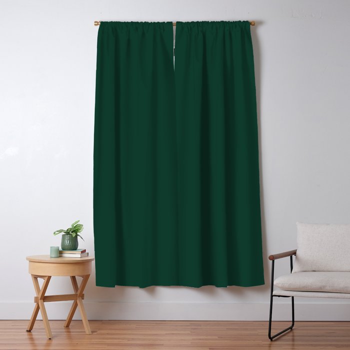 Dark Green Blackout Curtain By Kekoah Society6