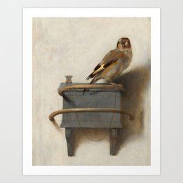 The Goldfinch Painting by Carel Fabritius, 1654 Art Print | Oil, Bird, Art, Famous, Artwork, 1654, Painting, Thegoldfinch, 17Thcnetury, Dutchgoldenage 