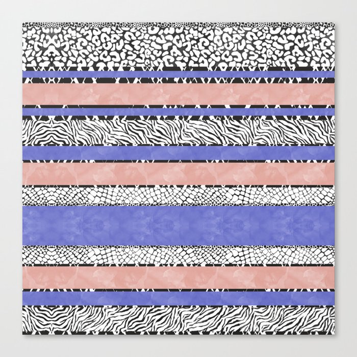 Stripes animal print 4 Canvas Print