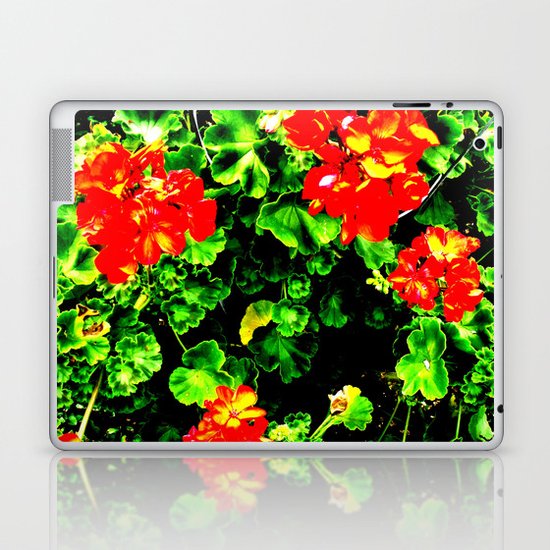 Red Flowers (Edited) Laptop & iPad Skin