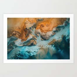  Iceland's Landscape from above Art Print