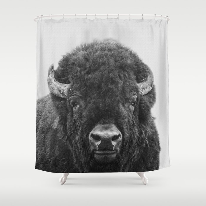 Buffalo Print Bison Wall Art Photography Print Shower Curtain By Prints Miuus Studio Society6
