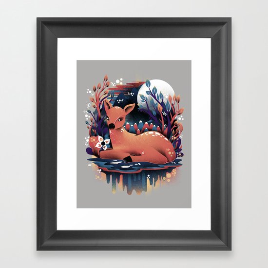The Red Deer Framed Art Print