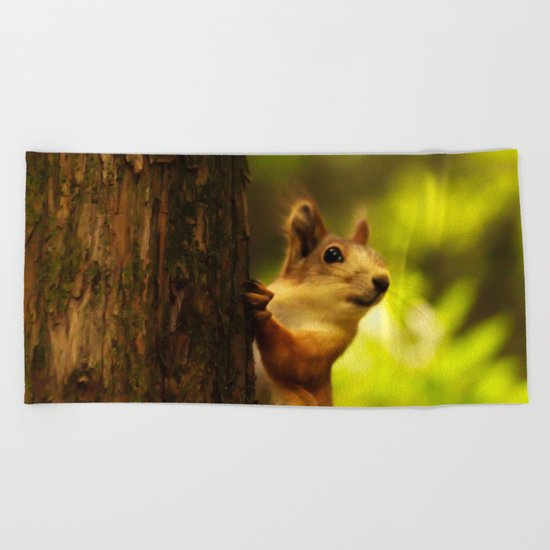 Did you say something? Beach Towel