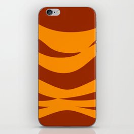 70s Wavy Lines | Red and Orange iPhone Skin