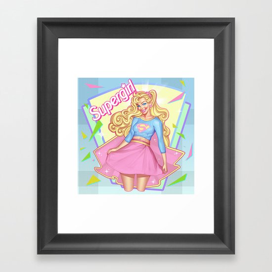 SUPERGIRL Framed Art Print