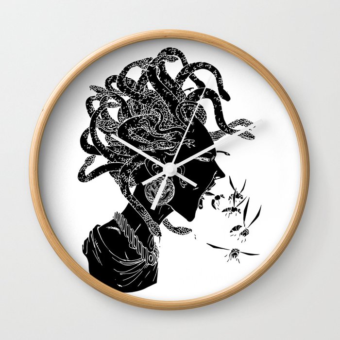 Black Medusa Wall Clock