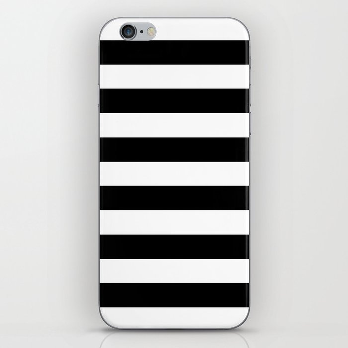 Striped 6 Black and white iPhone Skin