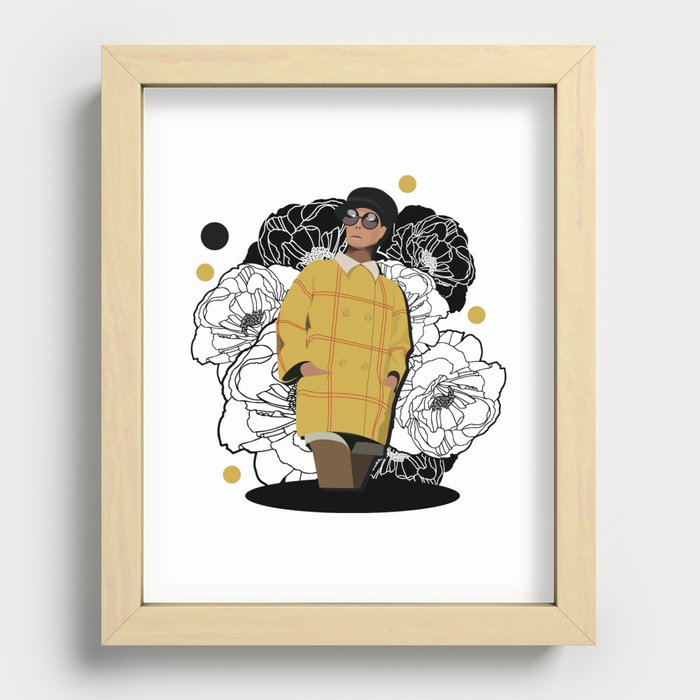 YELLOW- Colour of Happiness Recessed Framed Print