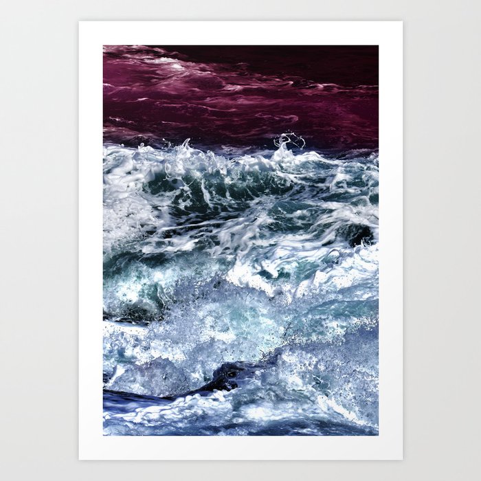 Abstract Ocean Waves Art Print By Printsproject Society6