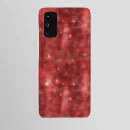 Glam Red Diamond Shimmer Glitter Android Case