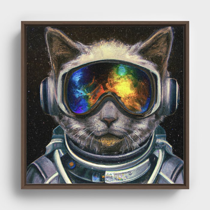 Astro Cat Framed Canvas