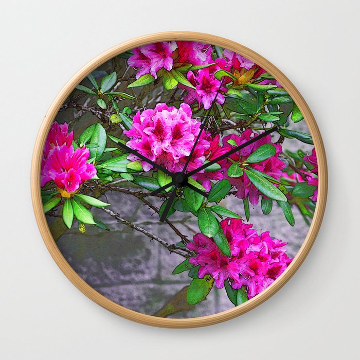 Rhododendrons Wall Clock