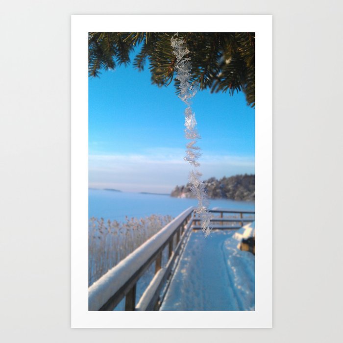 Cold winters day in Stockholm, Sweden Art Print