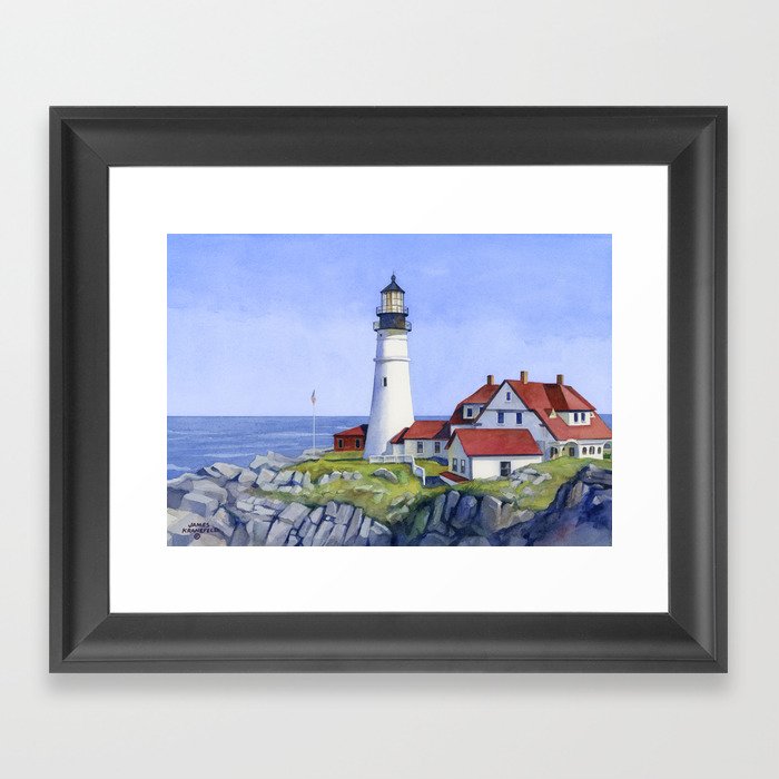 Portland Head Lighthouse Framed Art Print