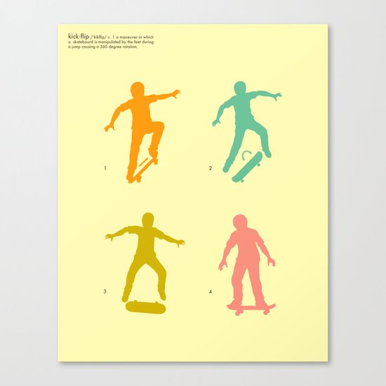 Kickflip (how to) Canvas Print