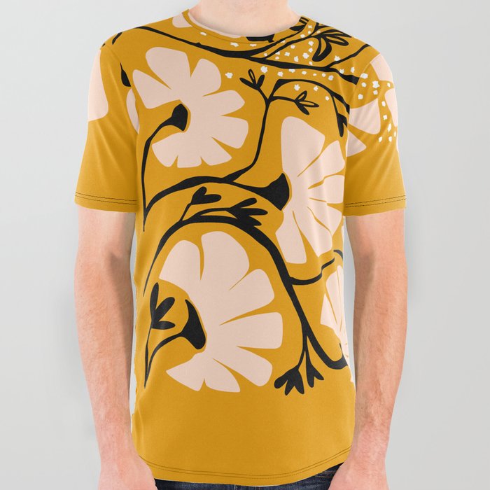 Mustard yellow clearance graphic tee