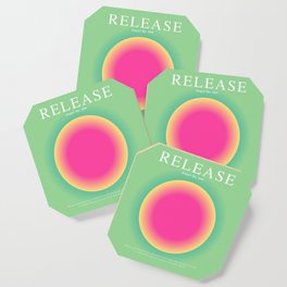 Gradient Angel Numbers: Angel Number 999 - Release (Green & Pink) Coaster