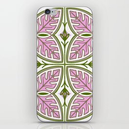 Modern Pink and Green Tropical iPhone Skin