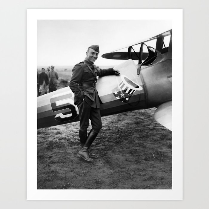 Eddie Rickenbacker - WW1 American Air Ace Art Print